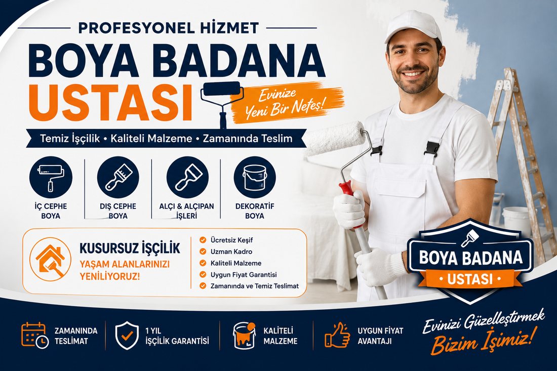 Üçkuyular boya badana ustası – profesyonel boyacı